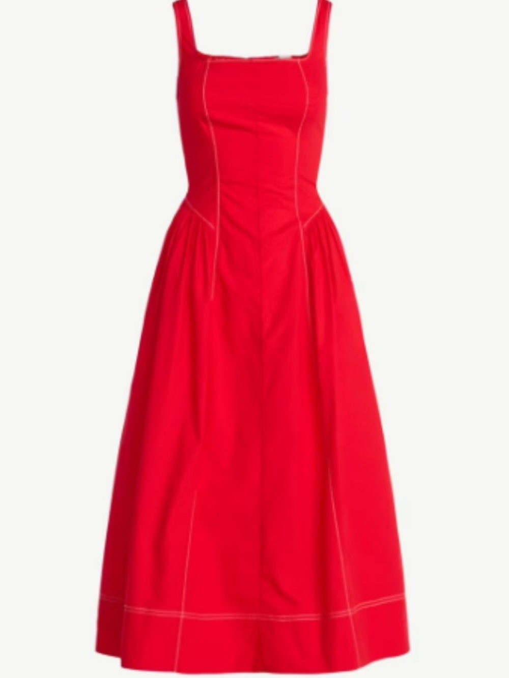 Red Sleeveless Fit-and-Flare Dress